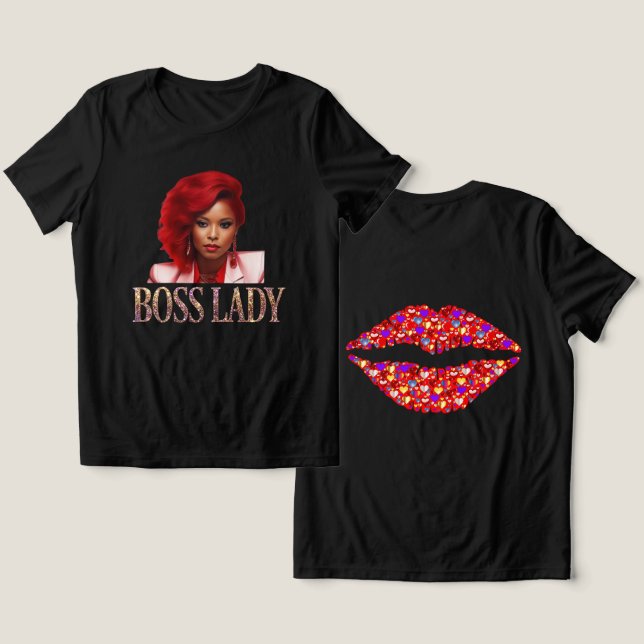 Camiseta Triblenda Boss Lady T-Shirt Tri-Blend Shirt (Diseño Anverso y Reverso)