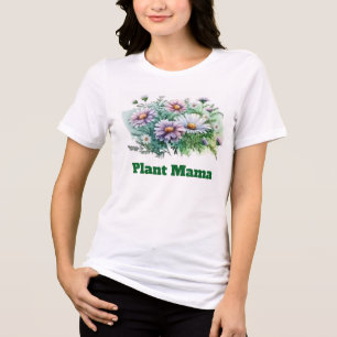 Camiseta Triblenda Botánico de flores silvestres en acuarela Mama sua