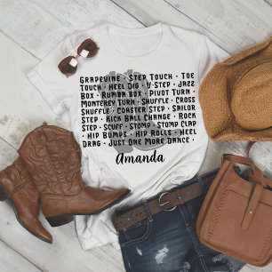 Camiseta Triblenda Botas de baile en línea Country Western para mujer