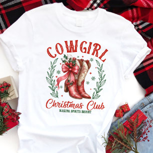 Camiseta Triblenda Botas de vacaciones del club de Navidad vaquera