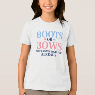 Camiseta Triblenda Botas o Lazos Género Tu Hermana Te Ama