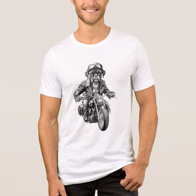 Camiseta Triblenda Boxer Biker Dog (Anverso)