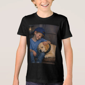 Camiseta Triblenda Boy and Puppy Companions Youth Tri‑Blend Shirt
