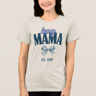 Camiseta Triblenda Boy Mama T shirt Personalizado Est Date New Mom Re