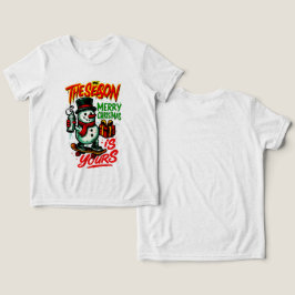Camiseta Triblenda Boys’ Christmas Snowman Cool Holiday