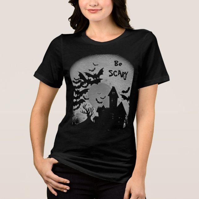 Camiseta Triblenda Br Scary Haunted House T-Shirt (Anverso)
