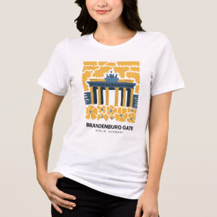 Camiseta Triblenda Bradenburg Gate Berlin abstract travel floral art