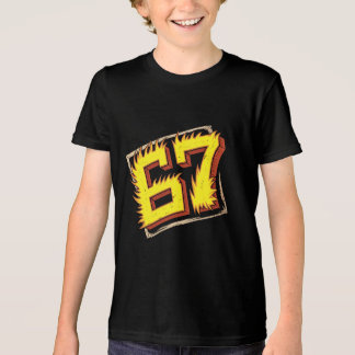 Camiseta Triblenda Brainrot 67: Número en llamas