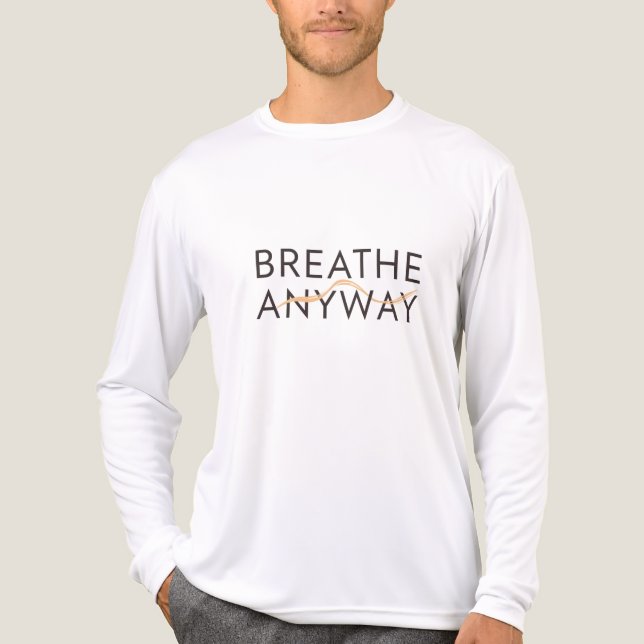 Camiseta Triblenda Breathe Anyway – Stress Awareness Minimal Yellow  (Anverso )