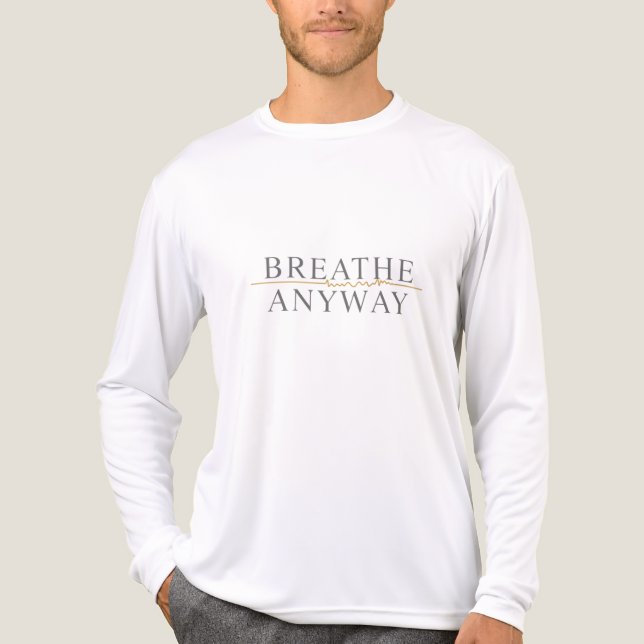 Camiseta Triblenda Breathe Anyway – Stress Awareness Minimal Yellow  (Anverso )