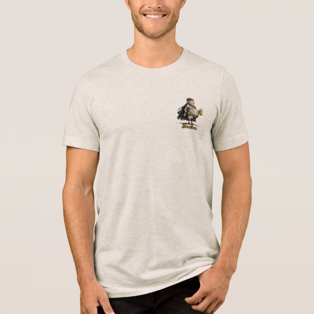 Camiseta Triblenda Brew Crew Beer Superhero Funny Tee (Anverso)