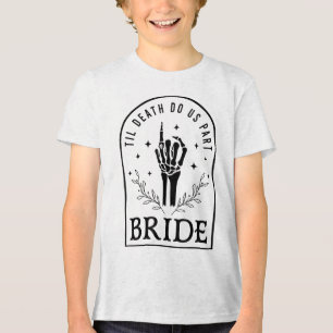 Camiseta Triblenda Bride Groom Skeleton Participación Gótica en Hallo