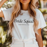Camiseta Triblenda Bride Squad Modern Bachelorette<br><div class="desc">Bride Squad Moderna Bachelorette T-Shirt</div>