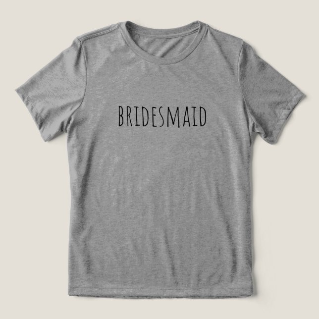 Camiseta Triblenda Bridesmaid Bridal Party Wedding (Diseño delantero )