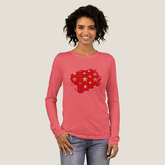 Camiseta Triblenda Brilla, Navidad Estrellada (Anverso Completo)