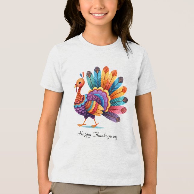 Camiseta Triblenda Brillante de Acción de Gracias tiembla camiseta tu (Anverso)