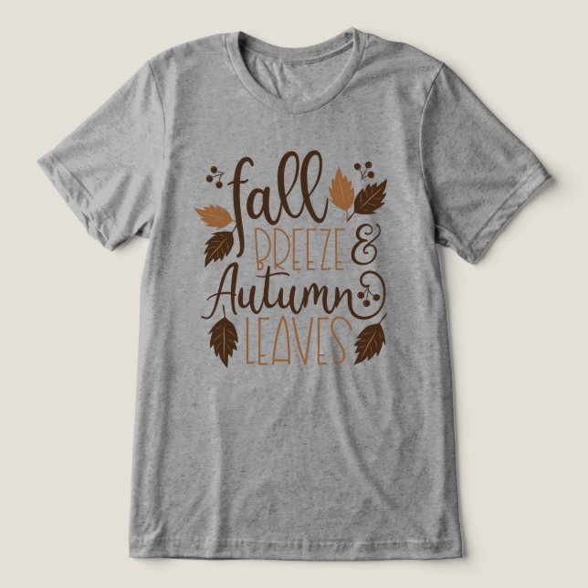 Camiseta Triblenda Brisa de otoño hojas de otoño (Diseño delantero )