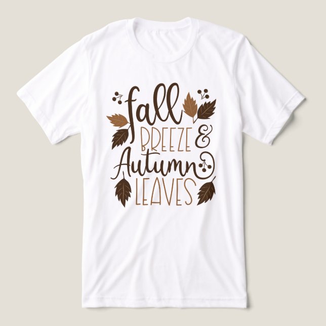 Camiseta Triblenda Brisa de otoño hojas de otoño (Diseño delantero )
