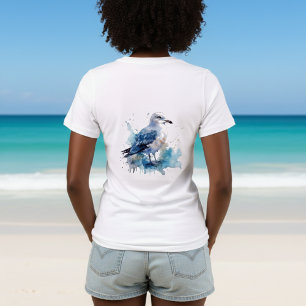 Camiseta Triblenda Brisa Oceánica: Gaviota Acuarela