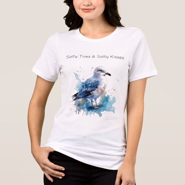 Camiseta Triblenda Brisa oceánica: Gaviota acuática (Anverso)