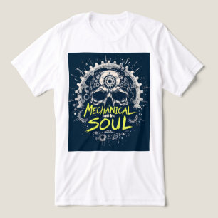Camiseta Triblenda Brite-T Silver Skull Mechanical Soul