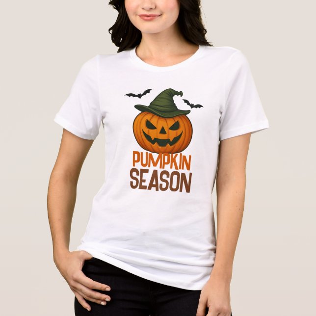 Camiseta Triblenda Bruja de calabaza (Anverso)