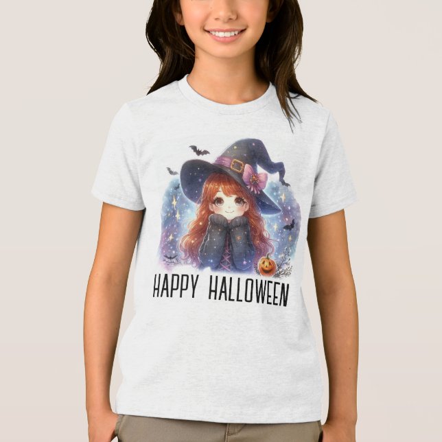 Camiseta Triblenda Bruja de Halloween (Anverso)