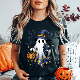 Camiseta Triblenda Bruja fantasma de Halloween | Truco o trato espelu