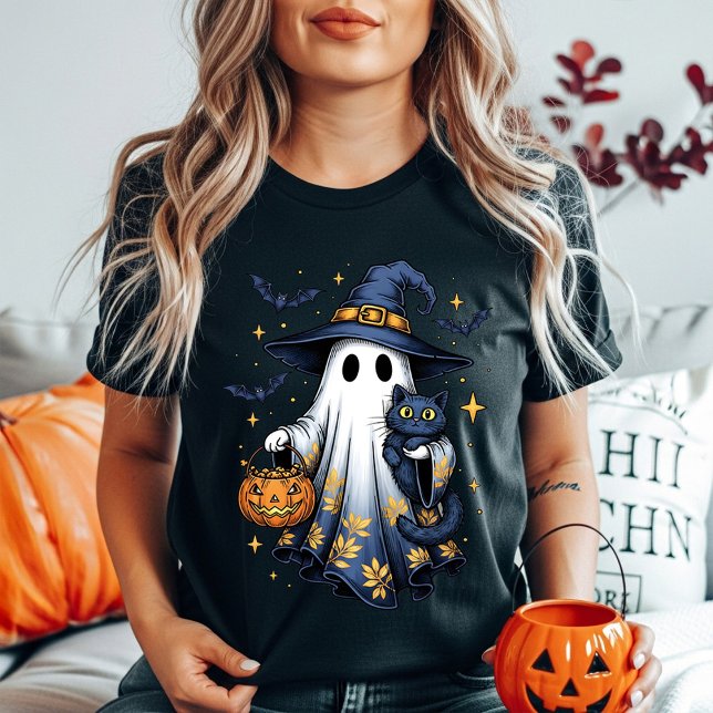 Camiseta Triblenda Bruja fantasma de Halloween | Truco o trato espelu (Subido por el creador)