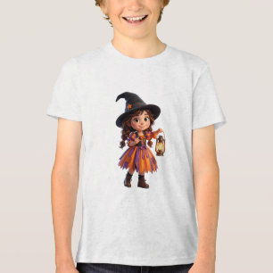 Camiseta Triblenda Bruja sosteniendo linterna Arte de fantasía noche