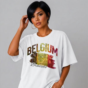 Camiseta Triblenda Brujas Bélgica Travel Brushstroke