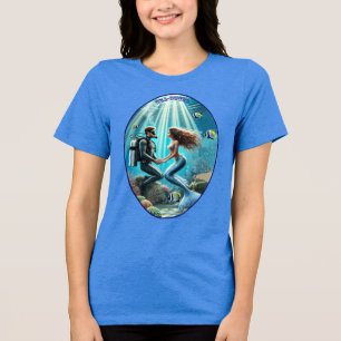 Camiseta Triblenda Buceador de buceo SCUBA con sirena