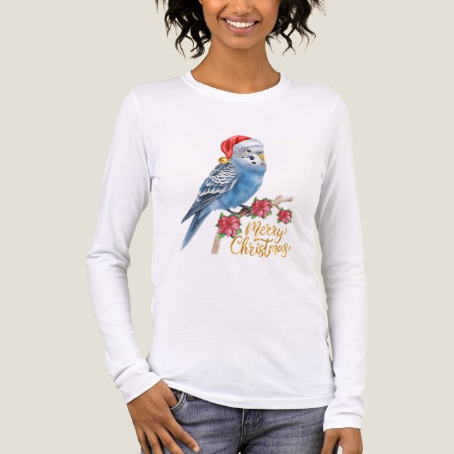 Camiseta Triblenda Budgie Christmas Long-Sleeve Shirt (Anverso)