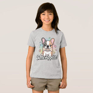 Camiseta Triblenda Buen Provecho - Bulldog Francés Kawaii Sosteniendo