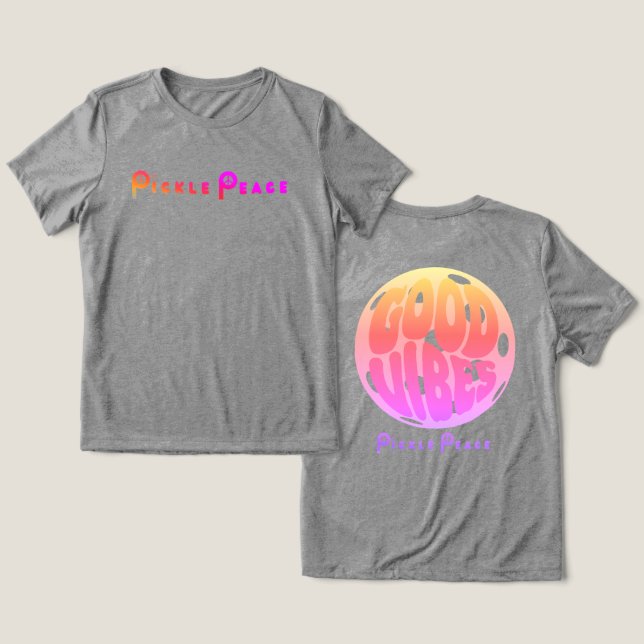 Camiseta Triblenda buena vibración/paz de picnic (Diseño Anverso y Reverso)