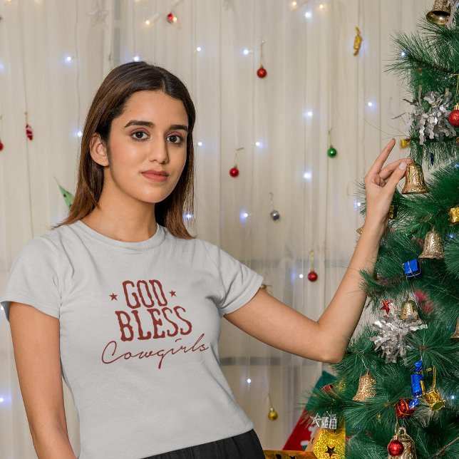 Camiseta Triblenda Buenas cowgirls Cute tipografía roja moderna (Subido por el creador)