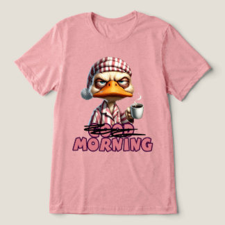 Camiseta Triblenda Buenos Días Pato Gruñón Con Café Y Pijama