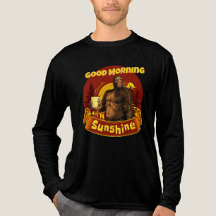 Camiseta Triblenda Buenos Días Sol Bigfoot Café Humor Arte