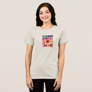 Camiseta Triblenda Buenos días sol brillo Premium Bella Canvas