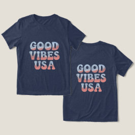 Camiseta Triblenda BUENOS VIBOS Azul de la Marina de Estados Unidos