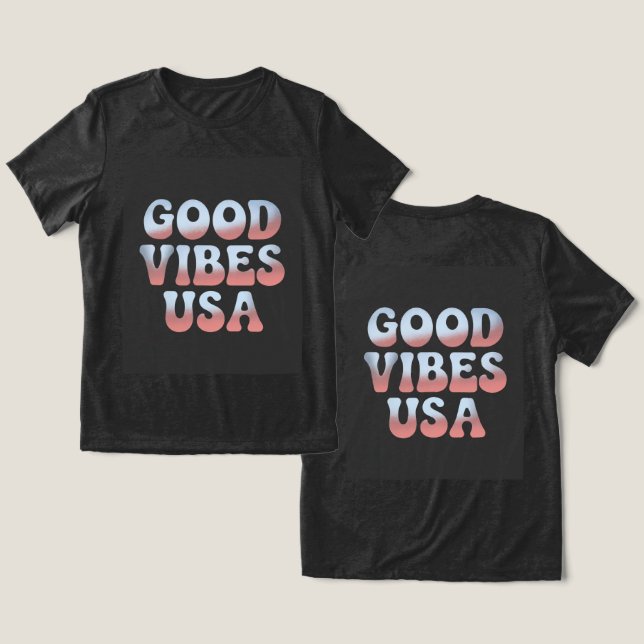 CAMISETA TRIBLENDA BUENOS VIBOS ESTADOS UNIDOS (Diseño Anverso y Reverso)