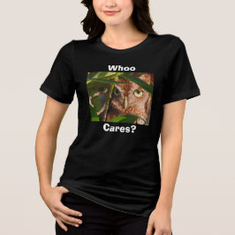 Camiseta Triblenda Búho a Quien Le Importa Tri-Blend