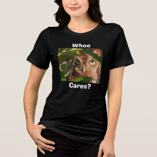 Camiseta Triblenda Búho a Quien Le Importa Tri-Blend