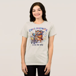 Camiseta Triblenda Búho Coordinador de Caos - Maestro de Educación Es