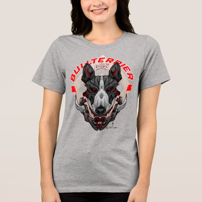 Camiseta Triblenda BULL TERRIER Cyberpunk Samurai Elite (Anverso)