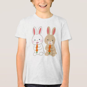 Camiseta Triblenda Bunnios Personalizados con zanahorias