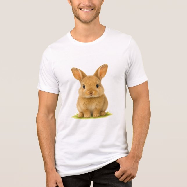 Camiseta Triblenda Bunny bebé en la hierba (Anverso)