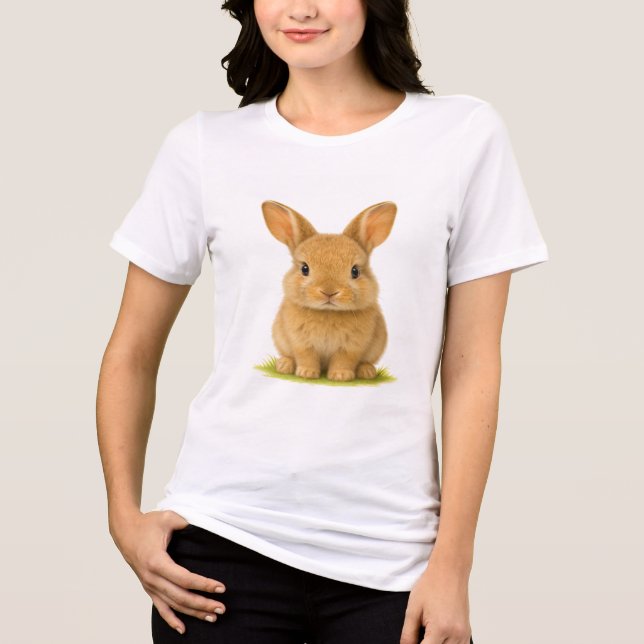 Camiseta Triblenda Bunny bebé en la hierba (Anverso)