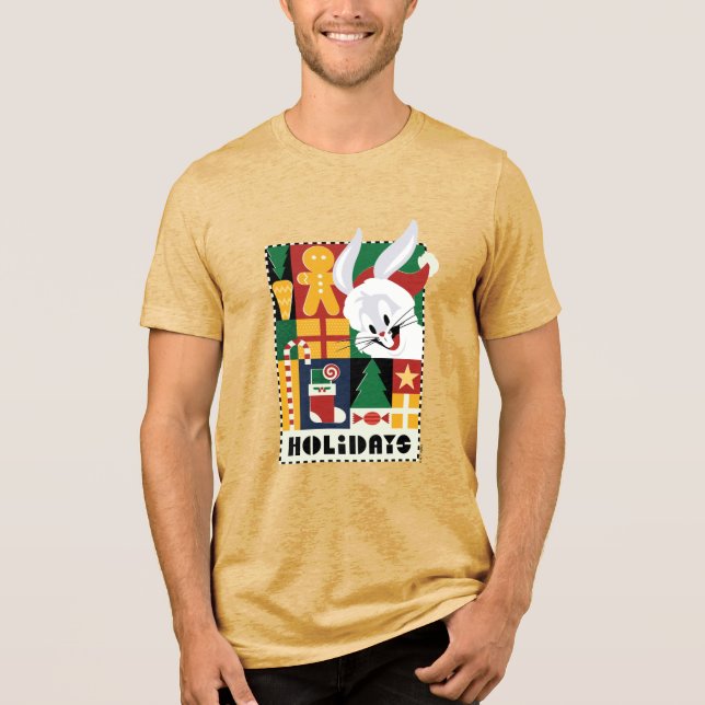 Camiseta Triblenda BUNNY™ Holidays Badge de LOONEY TUNES™ BUGS BUNNY™ (Anverso)