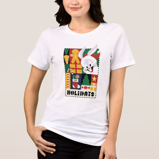 Camiseta Triblenda BUNNY™ Holidays Badge de LOONEY TUNES™ BUGS BUNNY™ (Anverso)